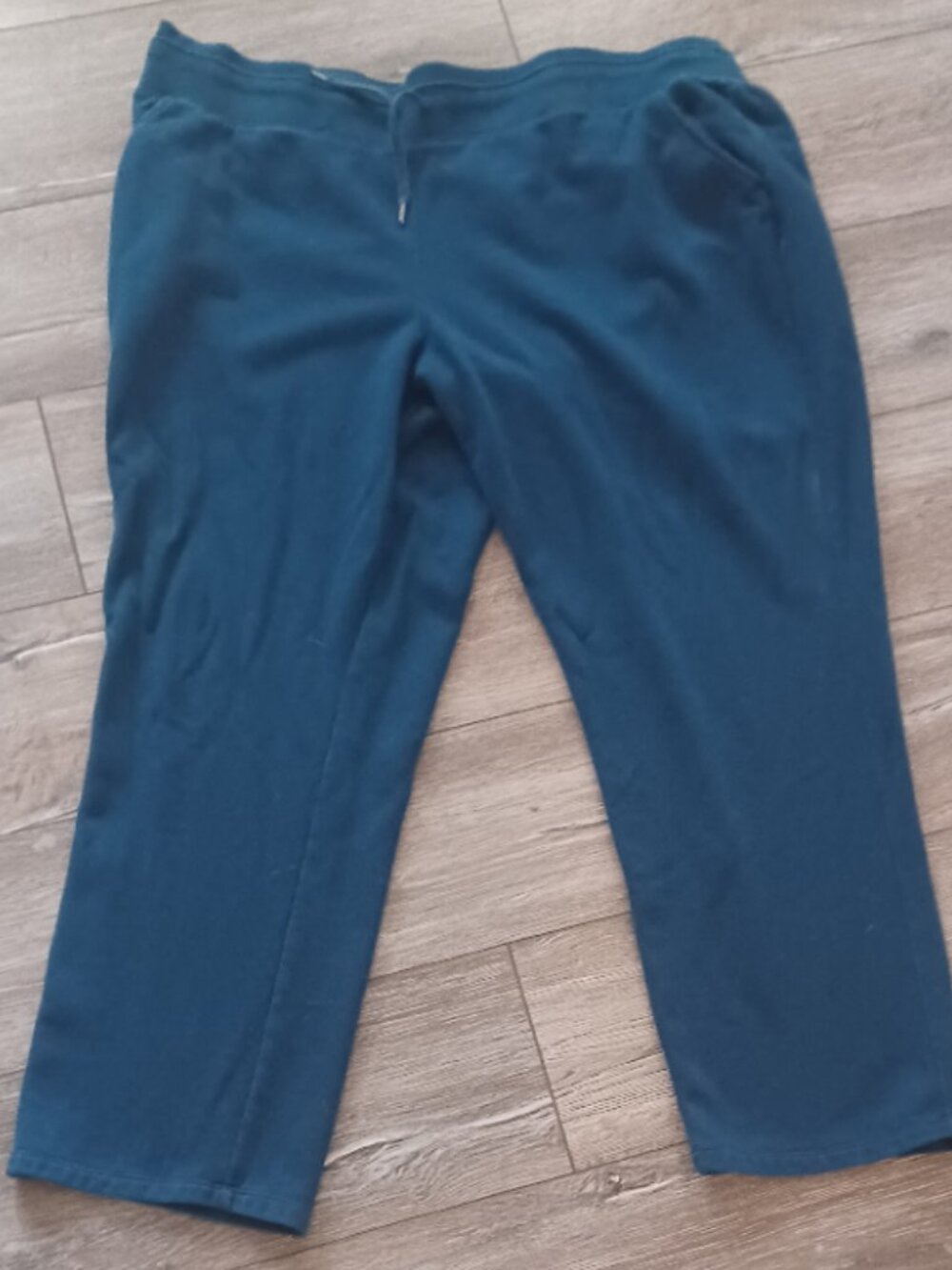 PLUS Tek Gear UltraSoft Fleece Sea Blue Stretchy Straight Leg Jogging Pants 3X